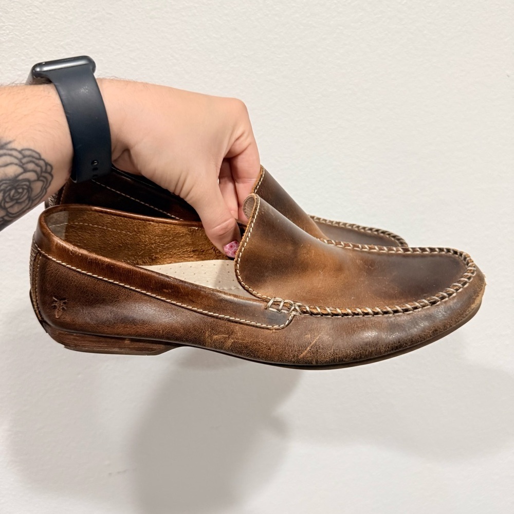 Frye Lewis Venetian Brown Leather Loafers Men’s Size 9.5